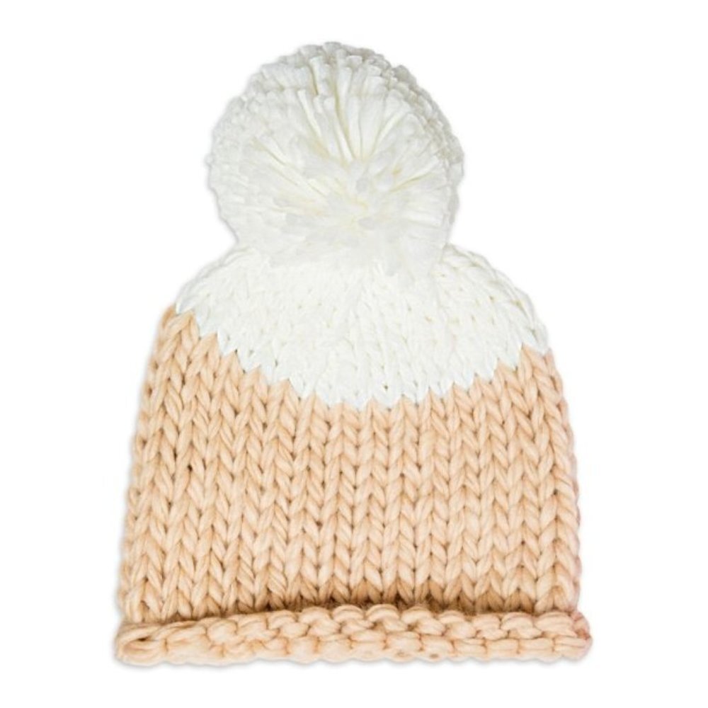 Time and Tru Ladies Ivory Brown Knit Beanies